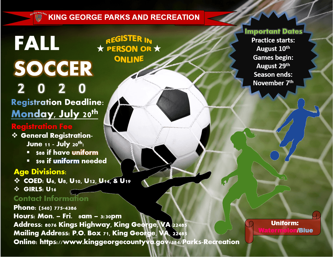 2020 Fall Soccer Flyer