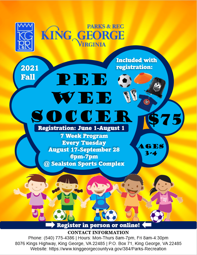 2021 Pee Wee Soccer Flyer Photo 1