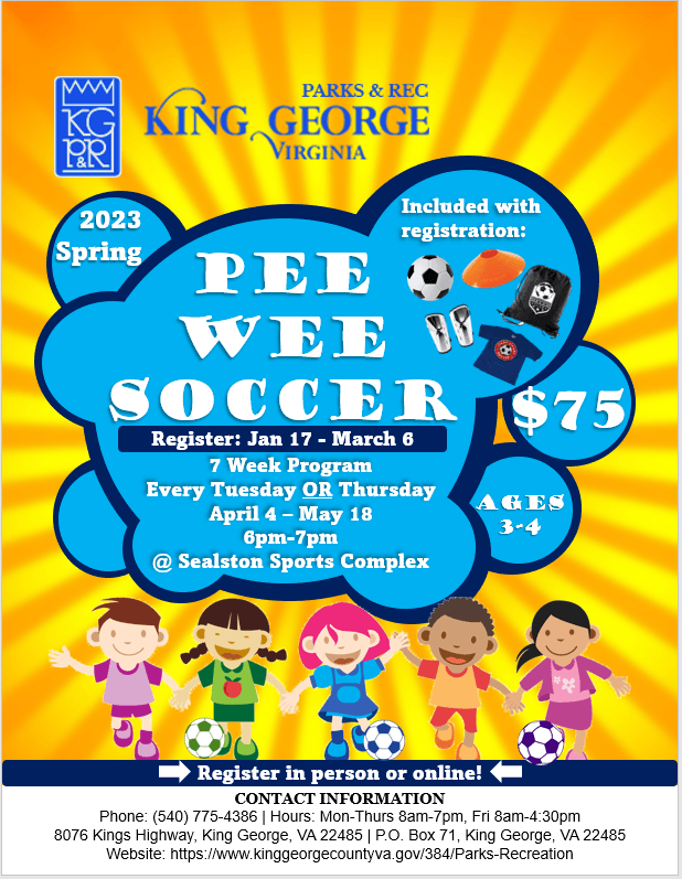 2023 Spring Pee Wee Soccer Flyer Photo